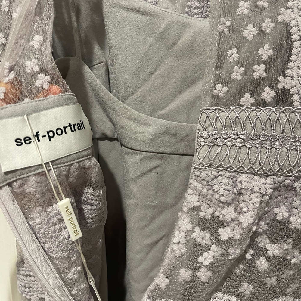 Self-Portrait Lilac Sheer Dress - Picture 9 of 9